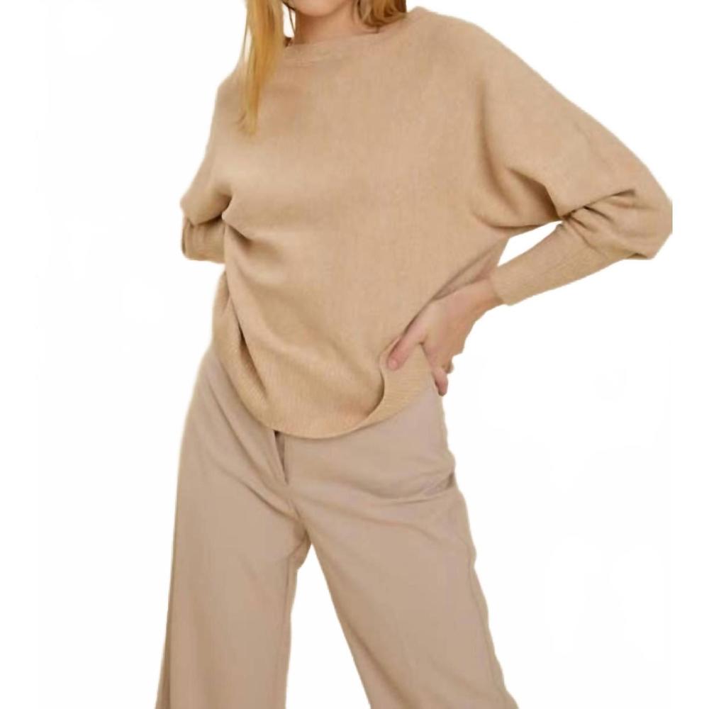 NEW BE COOL dolman luxe sweater in gold